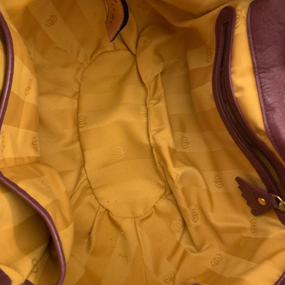 🎉FINAL PRICE🎉NWOT Juicy Couture Plum Quilted Leather Satchel, Artistic Details - Picture 9 of 14